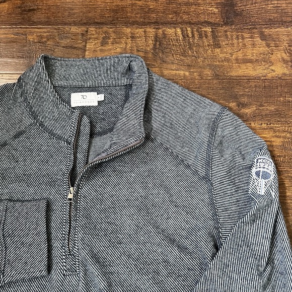 7 Diamonds Generation 1/4 Zip‎ Pullover M Striped KCC 1925 Embroidered Logo Golf - Picture 2 of 11